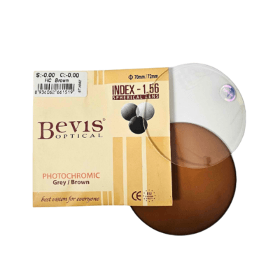 Tròng Kính Đổi Màu Trà Bevis 1.56